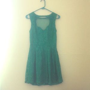 Green Pins and Needles Lace Dress